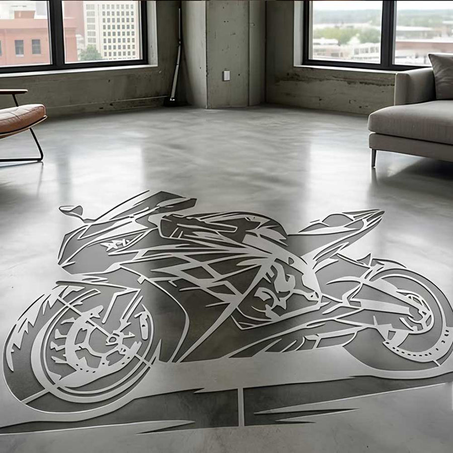 Kawasaki Ninja Bike Stencil for Wall, Garage, Helmet, Wood & Fabric Art – Sports Motorcycle Design – ID# 777 - imartdecor.com