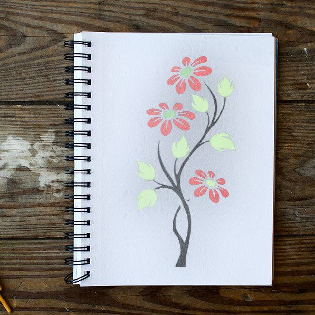 Floral Flower Reusable Stencil for Canvas and wall painting.ID#79 - imartdecor.com