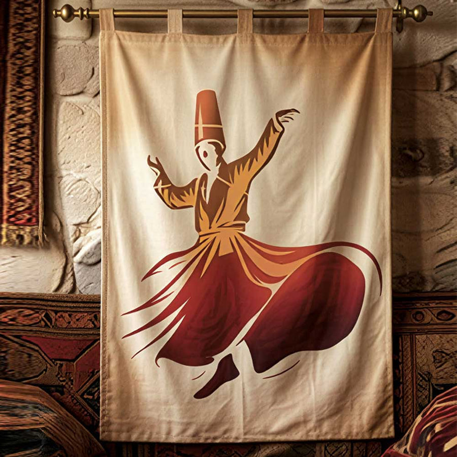 Sufi Whirling Dervish Stencil for Wall, Wood & Fabric Art – Spiritual Dance Design – ID# 804 - imartdecor.com