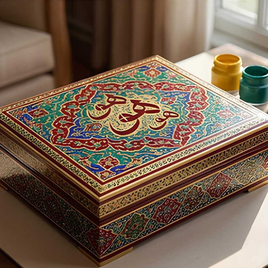 Persian Calligraphy Pattern Stencil for Wall, Wood & Fabric Art – Arabic Script Design – ID# 806 - imartdecor.com