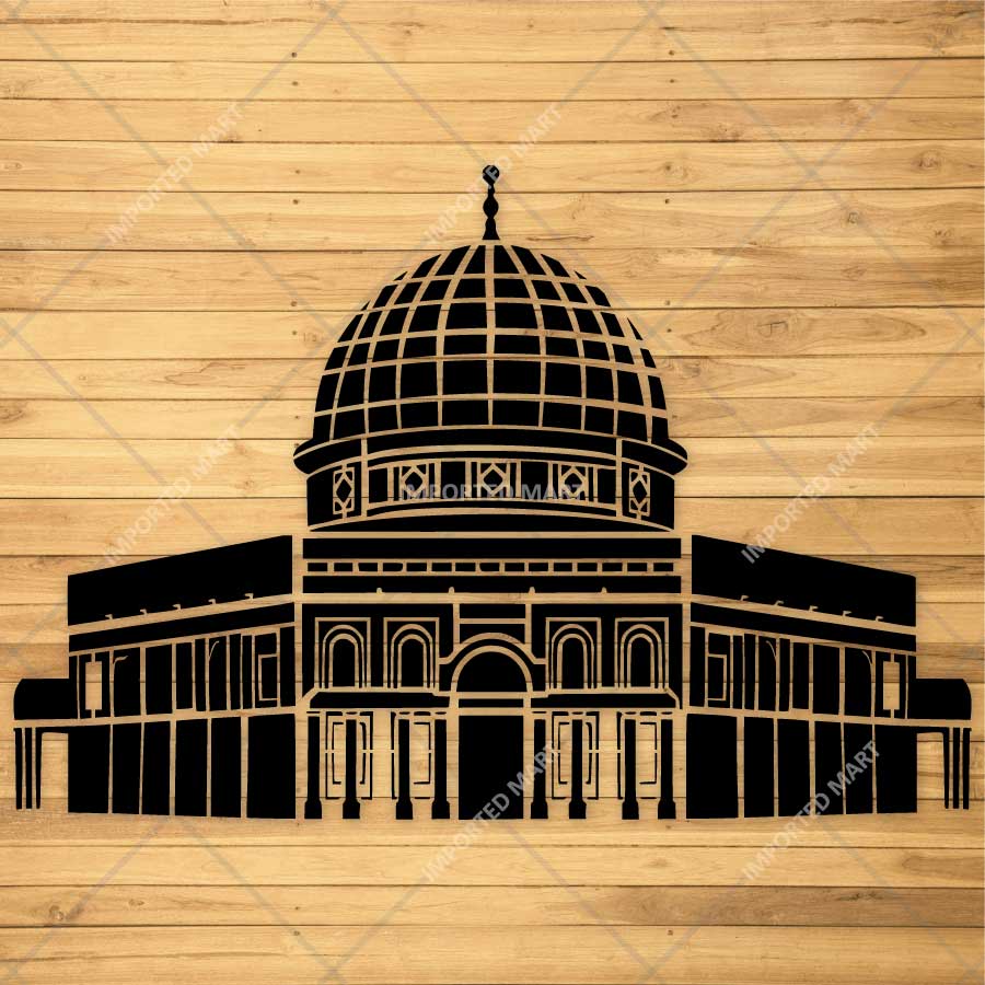 Masjid e Aqsa Stencil for Wall, Wood & Fabric Art – Islamic Architecture Dome Design – ID# 810 - imartdecor.com