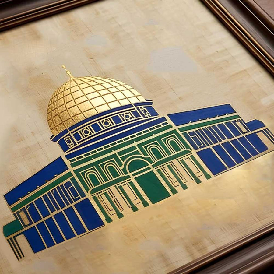 Masjid e Aqsa Stencil for Wall, Wood & Fabric Art – Islamic Architecture Dome Design – ID# 810 - imartdecor.com