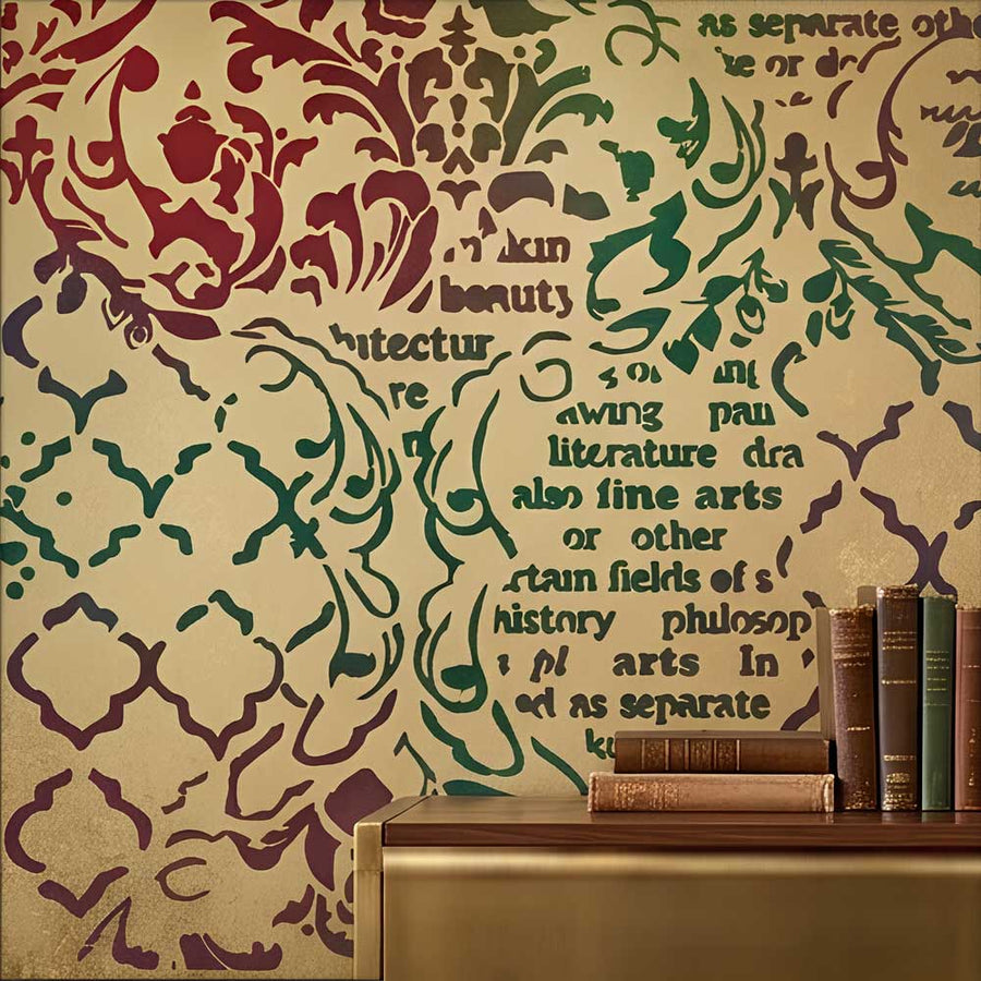 Cadence Ornate Pattern Stencil for Wall, Furniture & Tile Painting – Elegant Decorative Design – ID# 825 - imartdecor.com