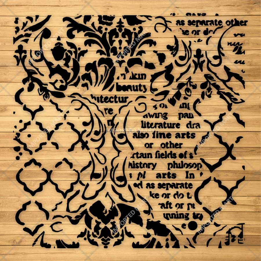 Cadence Ornate Pattern Stencil for Wall, Furniture & Tile Painting – Elegant Decorative Design – ID# 825 - imartdecor.com