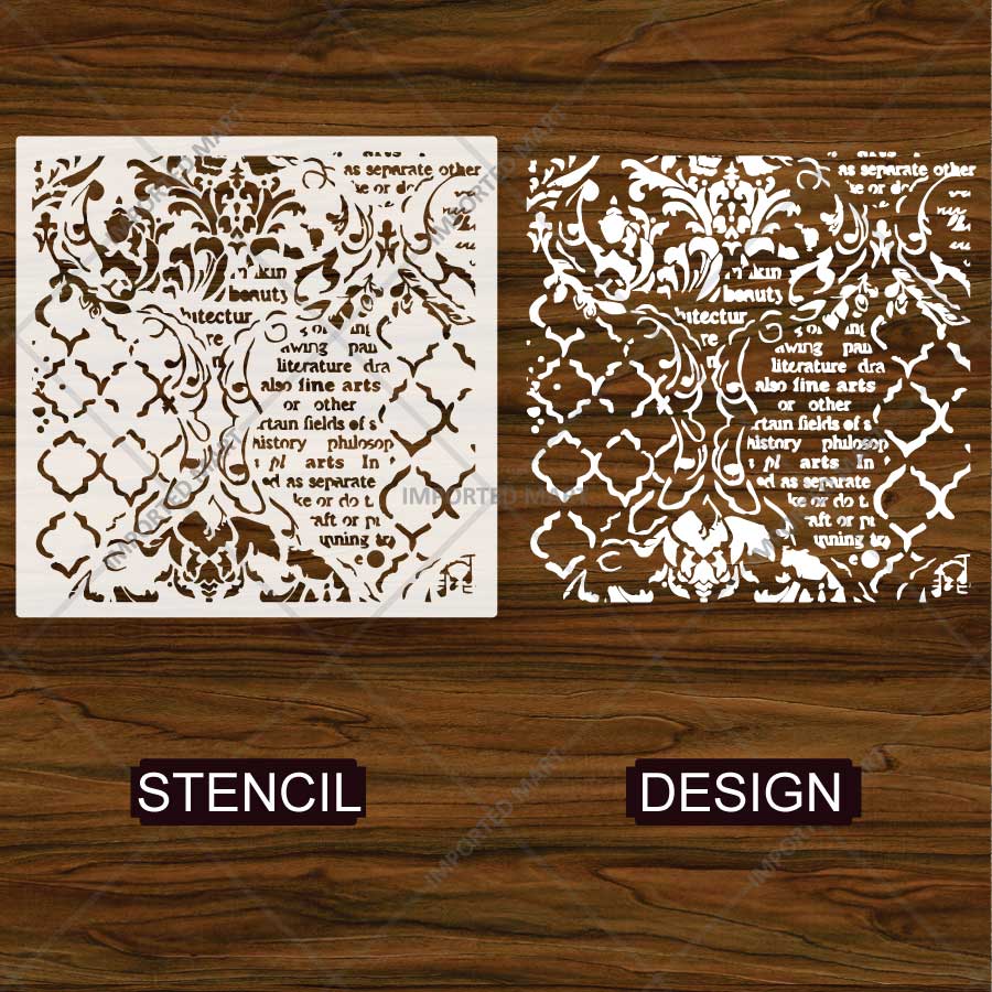 Cadence Ornate Pattern Stencil for Wall, Furniture & Tile Painting – Elegant Decorative Design – ID# 825 - imartdecor.com