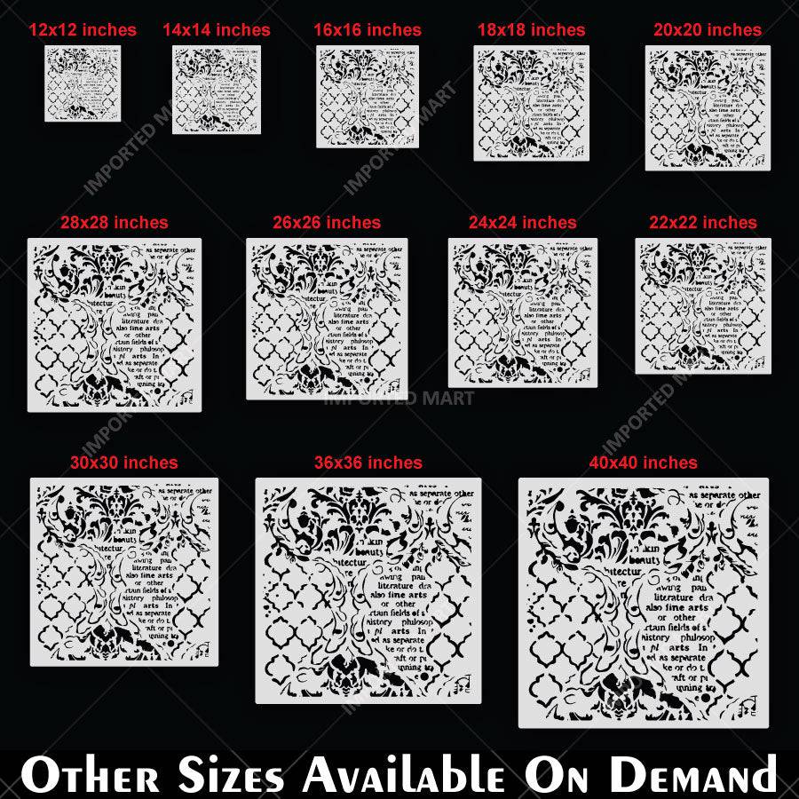 Cadence Ornate Pattern Stencil for Wall, Furniture & Tile Painting – Elegant Decorative Design – ID# 825 - imartdecor.com