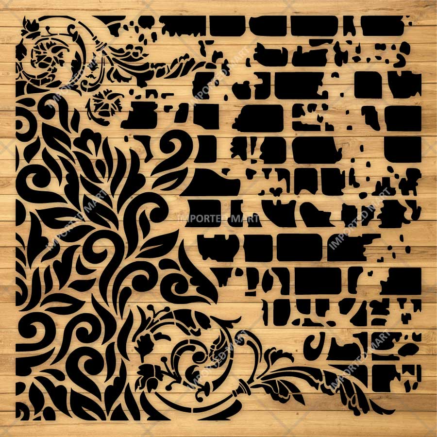 Cadence Ornate Pattern Stencil for Wall, Furniture & Tile Painting – Elegant Decorative Design – ID# 826 - imartdecor.com