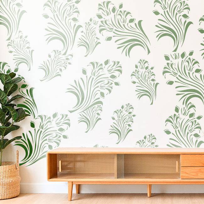 Floral Reusable Stencil for Canvas and wall painting.ID#83 - imartdecor.com