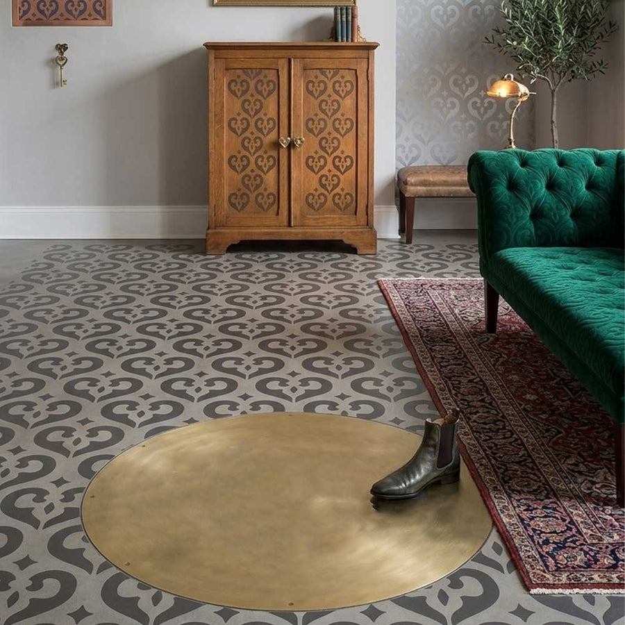 Royal Heart Motif Pattern Stencil for Wall, Furniture & Fabric Art – Elegant Heart Damask Design – ID# 836 - imartdecor.com
