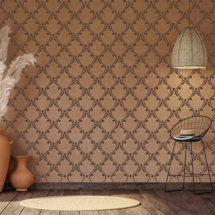 Decorative Lattice Pattern Stencil for Wall, Furniture & Tile Art – Reusable Floral Mesh Design – ID# 840 - imartdecor.com