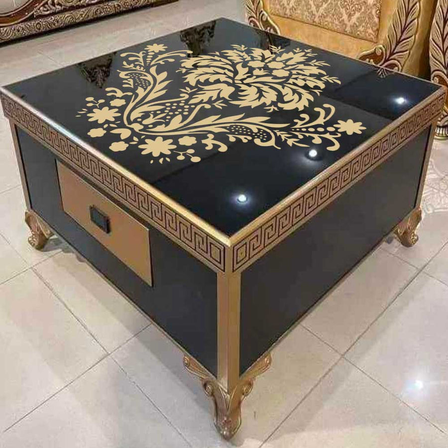 Ornate Acanthus Damask Stencil for Wall, Furniture & Fabric Painting β Victorian Floral Pattern β ID# 850 - imartdecor.com