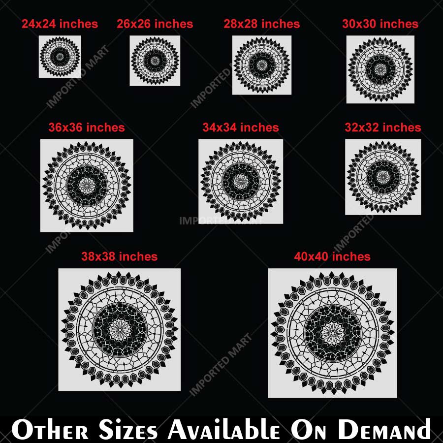 Sacred Geometric Mandala Stencil for Wall, Floor, Tile, Wood & Furniture Painting – Reusable Mylar Decor Template – ID# 853 - imartdecor.com
