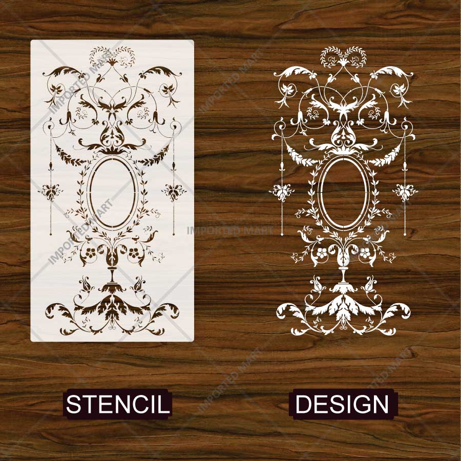 Eternal Lotus Mandala Stencil for Wall, Floor, Wood & Furniture Painting – Large Floral Circular Design – ID# 856 - imartdecor.com