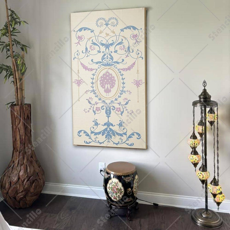 Eternal Lotus Mandala Stencil for Wall, Floor, Wood & Furniture Painting – Large Floral Circular Design – ID# 856 - imartdecor.com