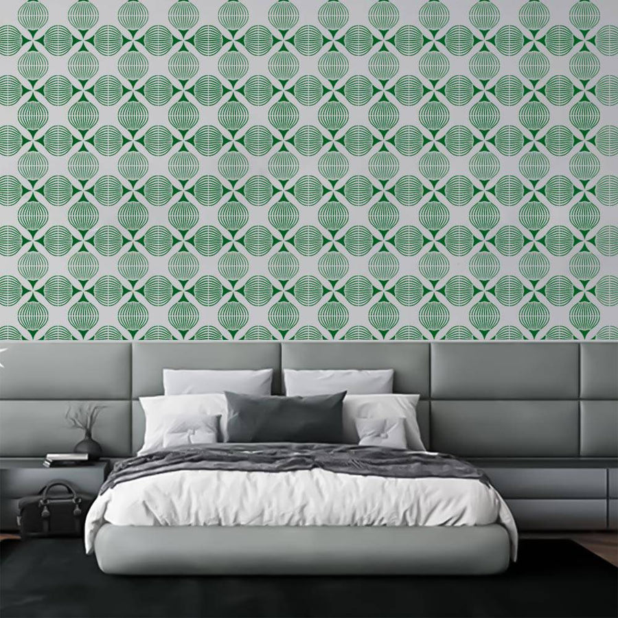 Geometric Motif Pattern Stencil for Wall, Floor, Tile & Furniture Painting – Modern Abstract Design – ID# 857 - imartdecor.com