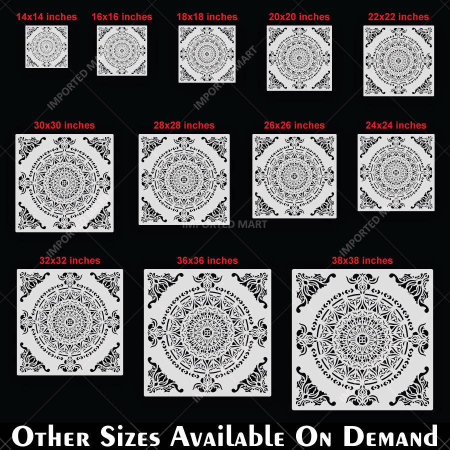 Intricate Petal Kaleidoscope Mandala Stencil for Wall, Floor, Furniture & Tile Painting โ Reusable Mylar Decor Stencil โ ID# 861 - imartdecor.com