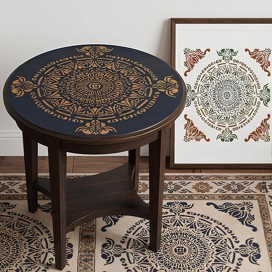 Intricate Petal Kaleidoscope Mandala Stencil for Wall, Floor, Furniture & Tile Painting โ Reusable Mylar Decor Stencil โ ID# 861 - imartdecor.com