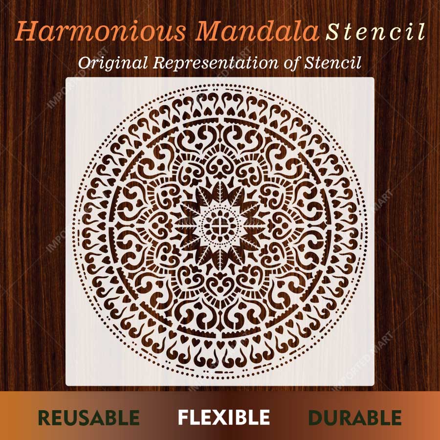 Ornate Bloom Lady Stencil for Wall, Wood, Furniture & Fabric Art – Elegant Floral Woman Portrait Design – ID# 864 - imartdecor.com