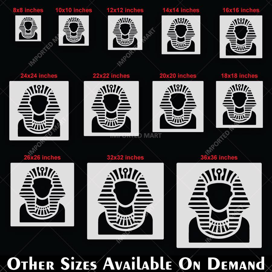 Ancient Pharaoh Stencil for Wall, Furniture, Wood & Fabric Painting – Egyptian Hieroglyphic Art Design – ID# 871 - imartdecor.com