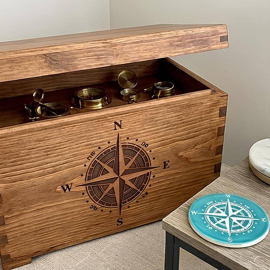 Classic Compass Rose Stencil for Wall, Wood & Fabric Art – Nautical Directional Design – ID# 872 - imartdecor.com