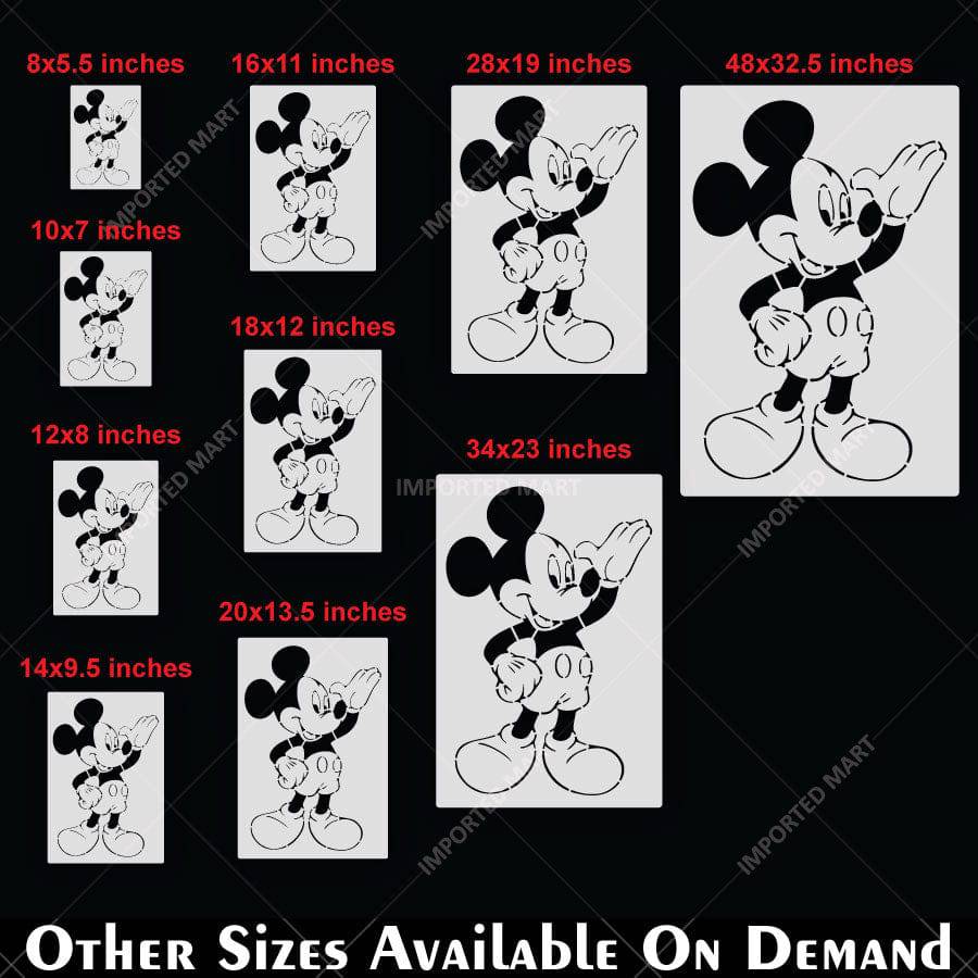 Classic Mickey Mouse Character Stencil for Wall, Wood & Kids Décor – Cartoon Mouse Design – ID# 876 - imartdecor.com