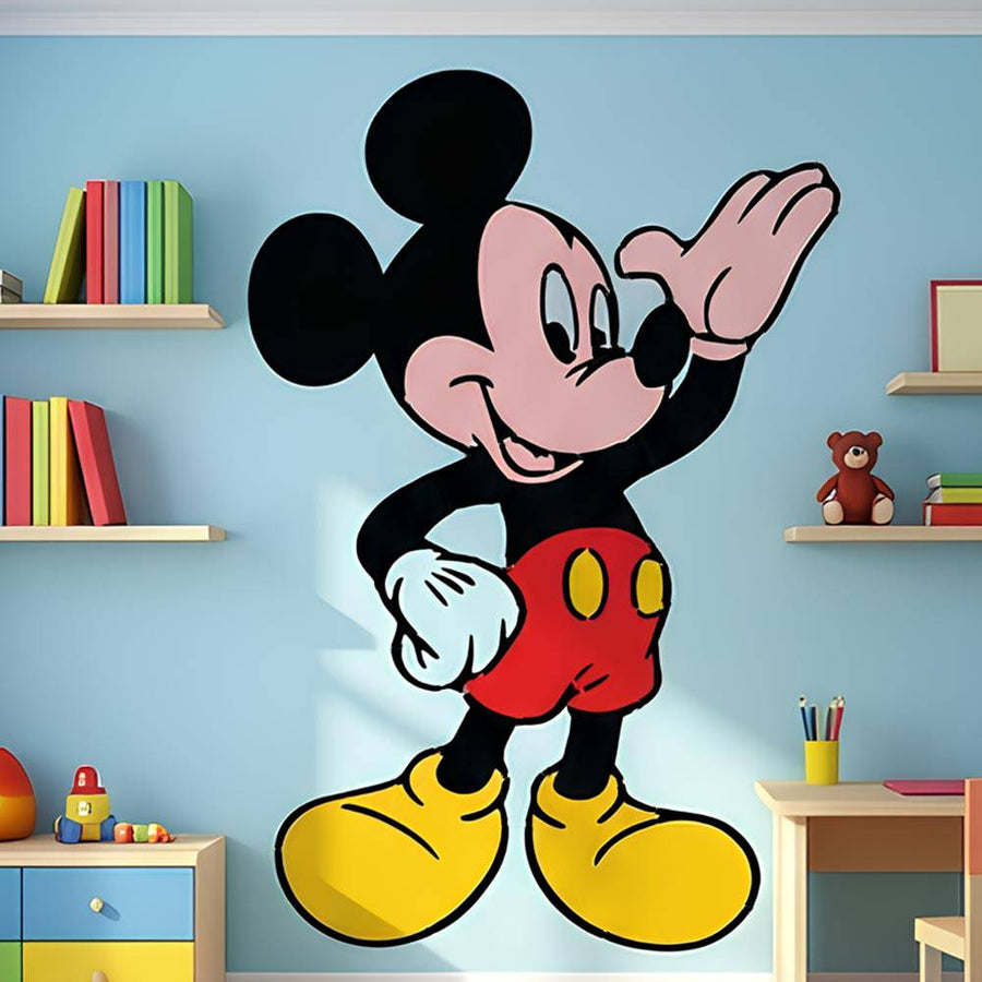 Classic Mickey Mouse Character Stencil for Wall, Wood & Kids Décor – Cartoon Mouse Design – ID# 876 - imartdecor.com