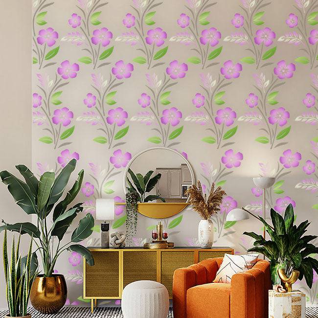 Fabric Flower Reusable Stencil for Canvas and wall painting.ID#98 - imartdecor.com