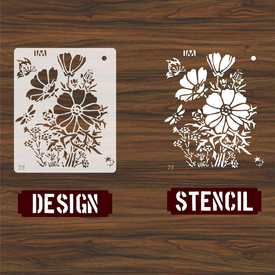 Reusable Stencil for Canvas and wall painting Floral Reusable Stencil - imartdecor.com