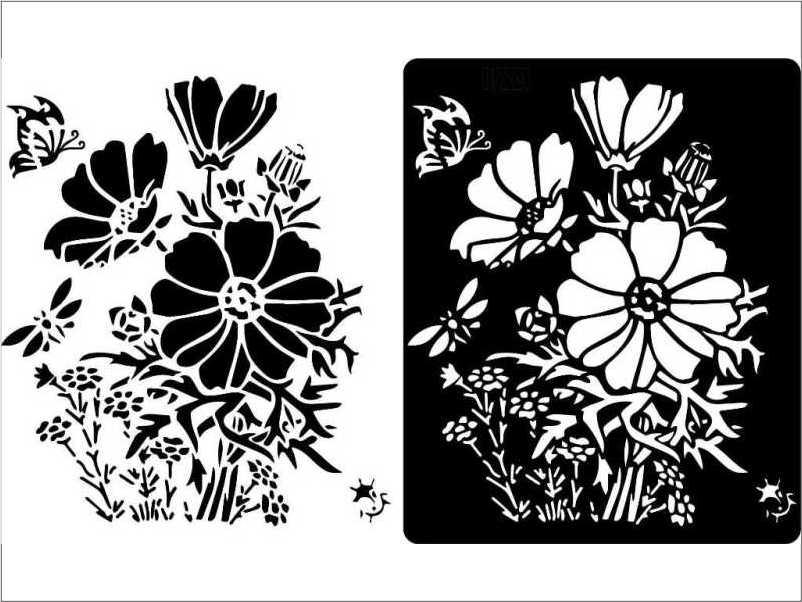 Reusable Stencil for Canvas and wall painting Floral Reusable Stencil - imartdecor.com
