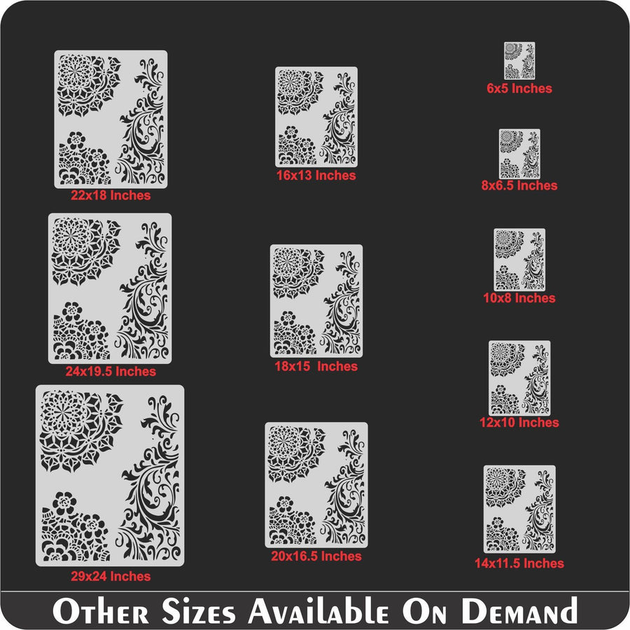 Reusable Stencil for Canvas and wall painting Floral Reusable Stencil - imartdecor.com