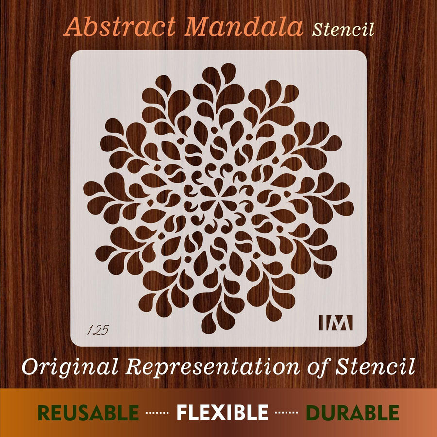 Geometric abstract mandala Reusable Stencil for Canvas and wall painting - imartdecor.com