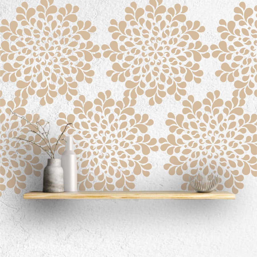 Geometric abstract mandala Reusable Stencil for Canvas and wall painting - imartdecor.com