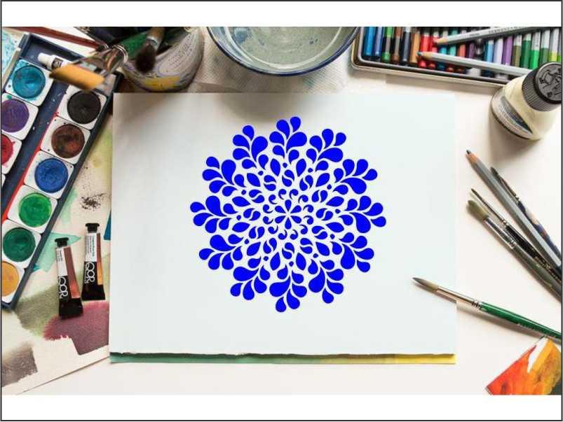 Geometric abstract mandala Reusable Stencil for Canvas and wall painting - imartdecor.com