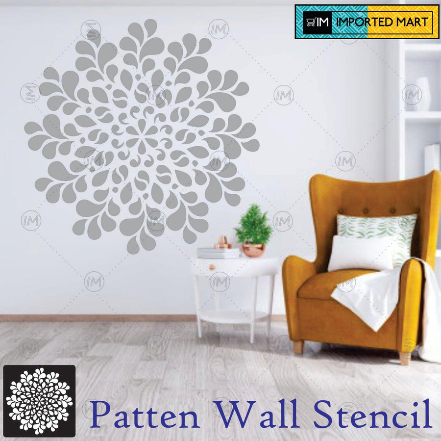 Geometric abstract mandala Reusable Stencil for Canvas and wall painting - imartdecor.com