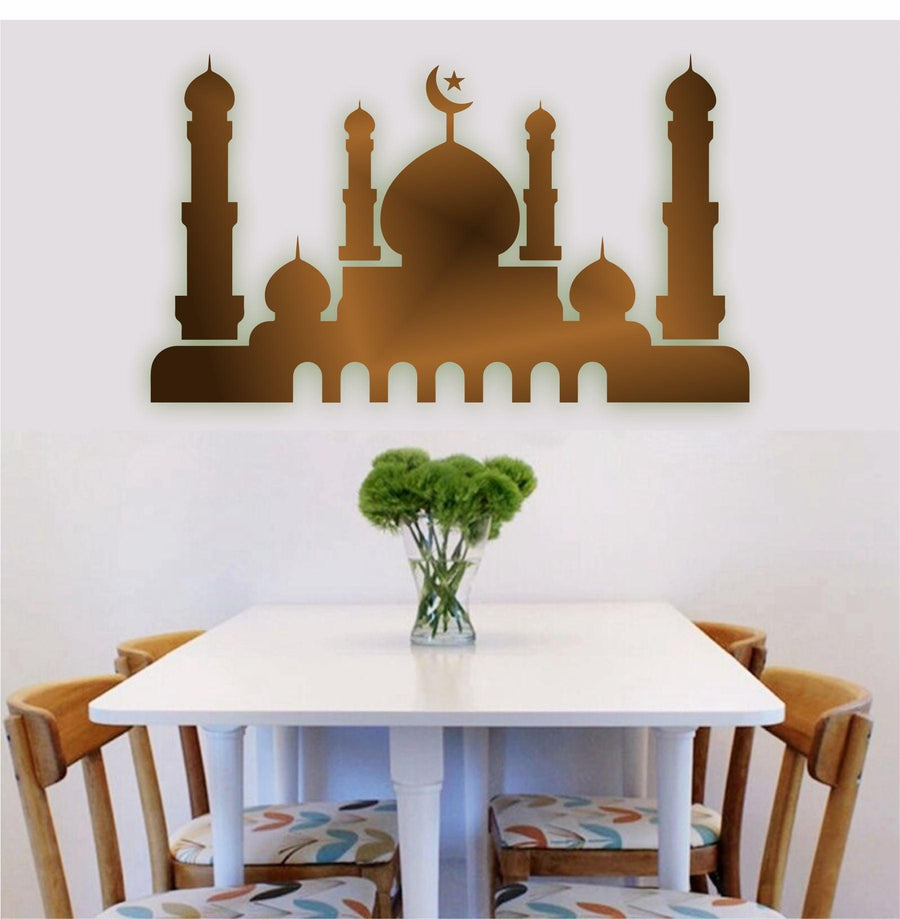 Mosque Silhouette Islamic Reusable Stencil for Canvas and wall painting - imartdecor.com