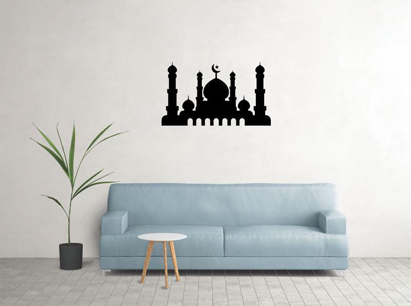 Mosque Silhouette Islamic Reusable Stencil for Canvas and wall painting - imartdecor.com