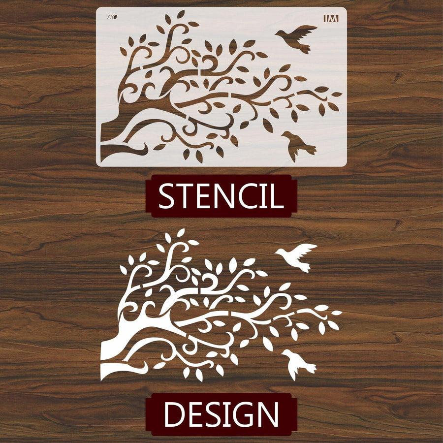 Tree Reusable Stencil for Canvas and wall painting - imartdecor.com