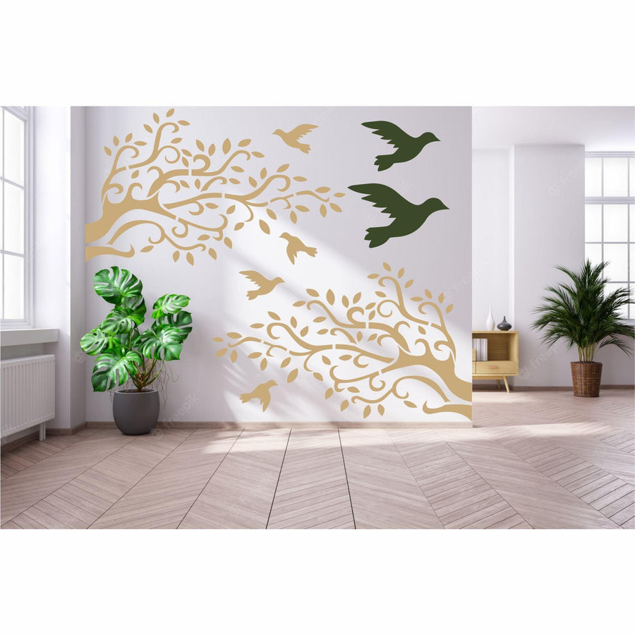 Tree Reusable Stencil for Canvas and wall painting - imartdecor.com