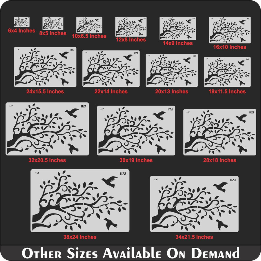 Tree Reusable Stencil for Canvas and wall painting - imartdecor.com