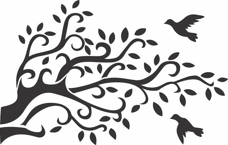 Tree Reusable Stencil for Canvas and wall painting - imartdecor.com