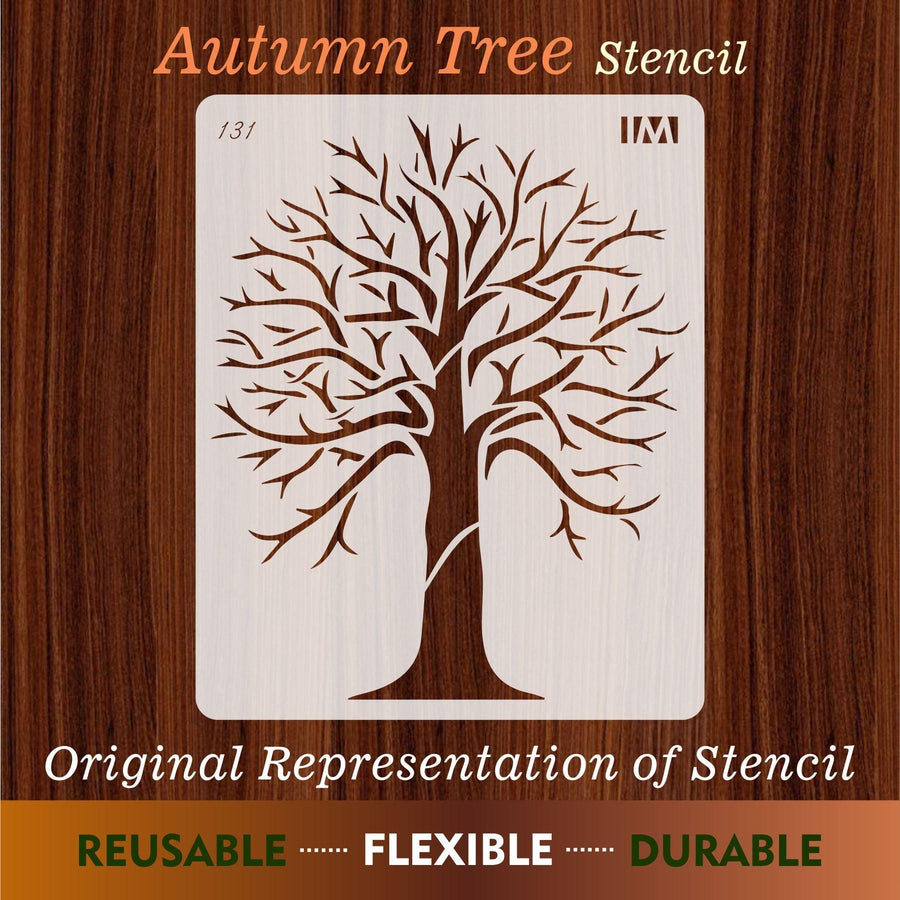 Autumn Tree Reusable Stencil for Canvas and wall painting - imartdecor.com