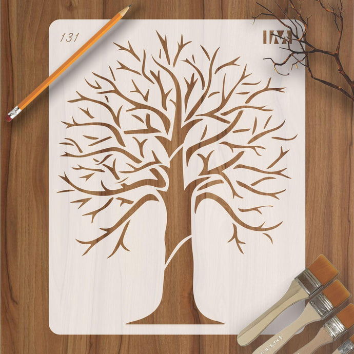 Autumn Tree Reusable Stencil for Canvas and wall painting - imartdecor.com