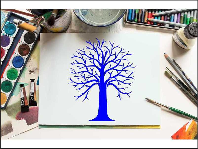 Autumn Tree Reusable Stencil for Canvas and wall painting - imartdecor.com