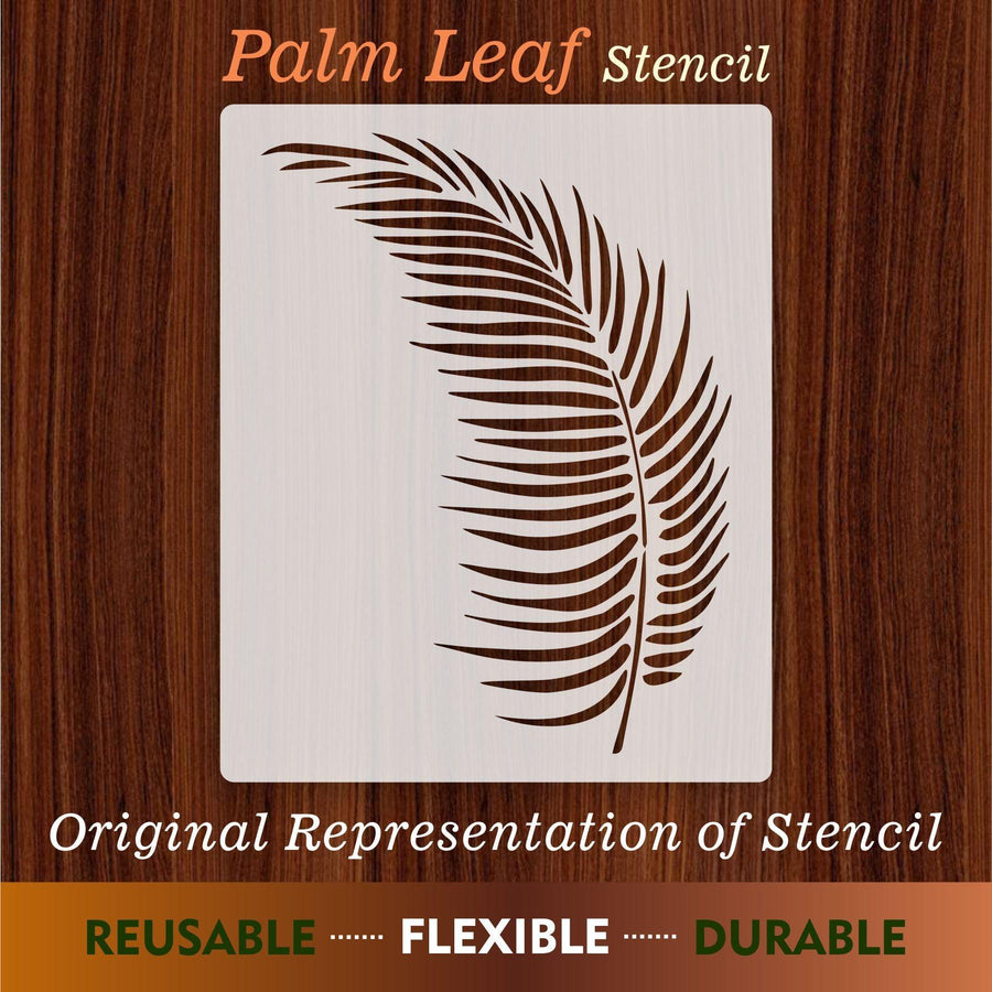 Palm leaf Reusable Stencil For Canvas And Wall Painting - imartdecor.com