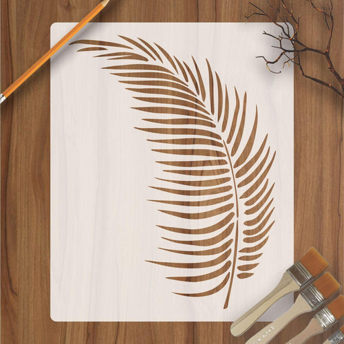 Palm leaf Reusable Stencil For Canvas And Wall Painting - imartdecor.com