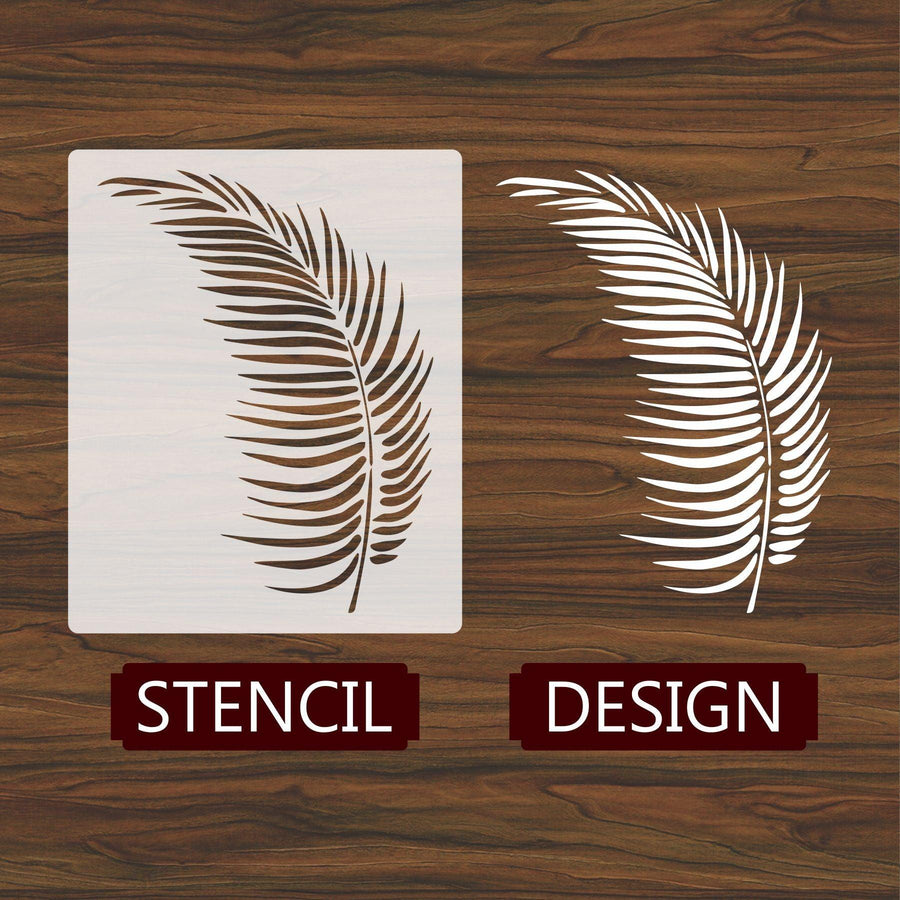 Palm leaf Reusable Stencil For Canvas And Wall Painting - imartdecor.com