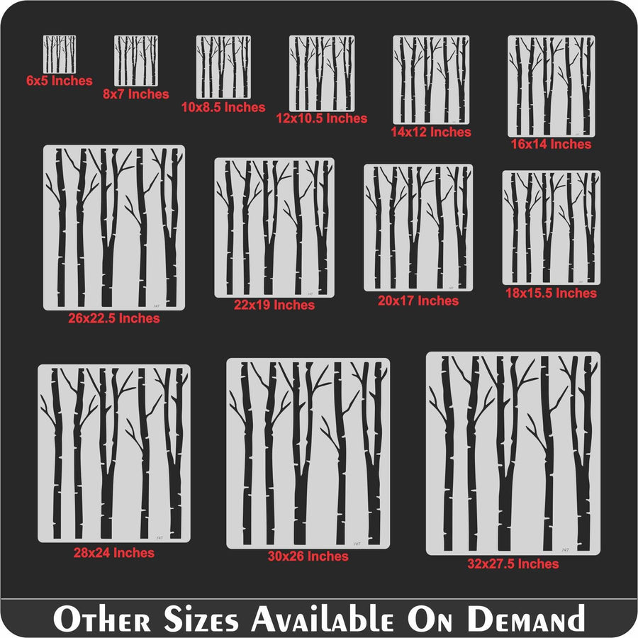 Brish Tree Reusable Stencil For Canvas And Wall Painting - imartdecor.com