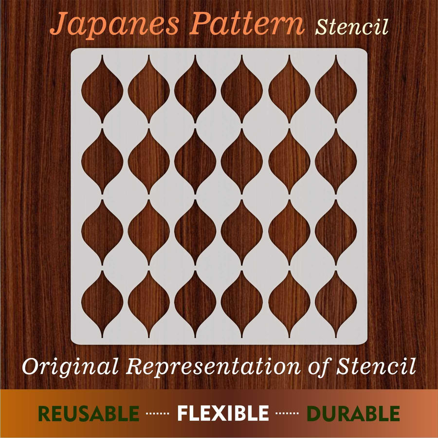 Japanese Pattern Reusable Stencil for Canvas and wall painting - imartdecor.com