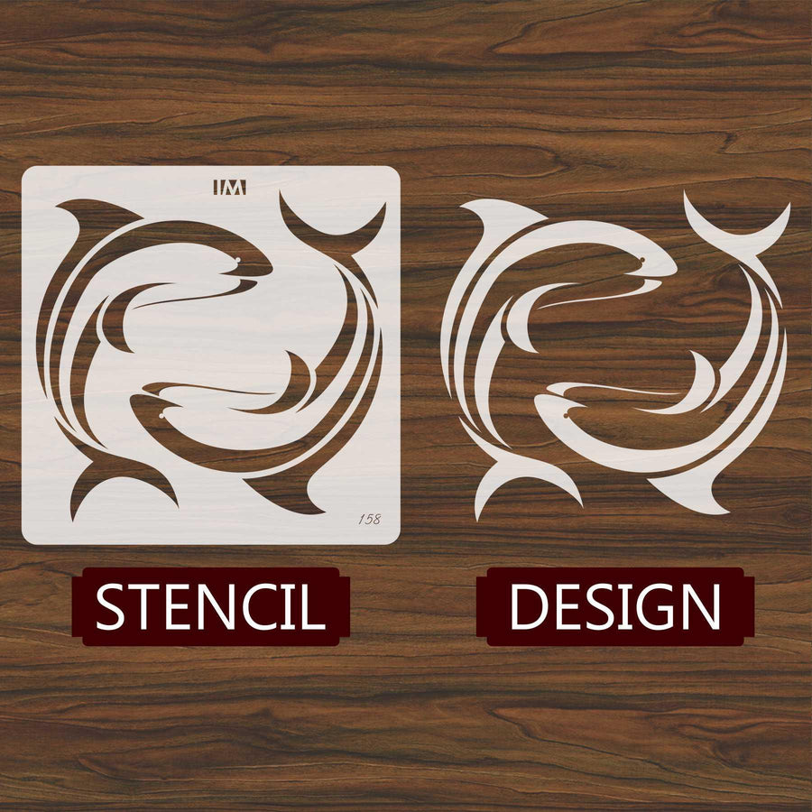 Bottlenose Dolphin Reusable Stencil for Canvas and wall painting - imartdecor.com