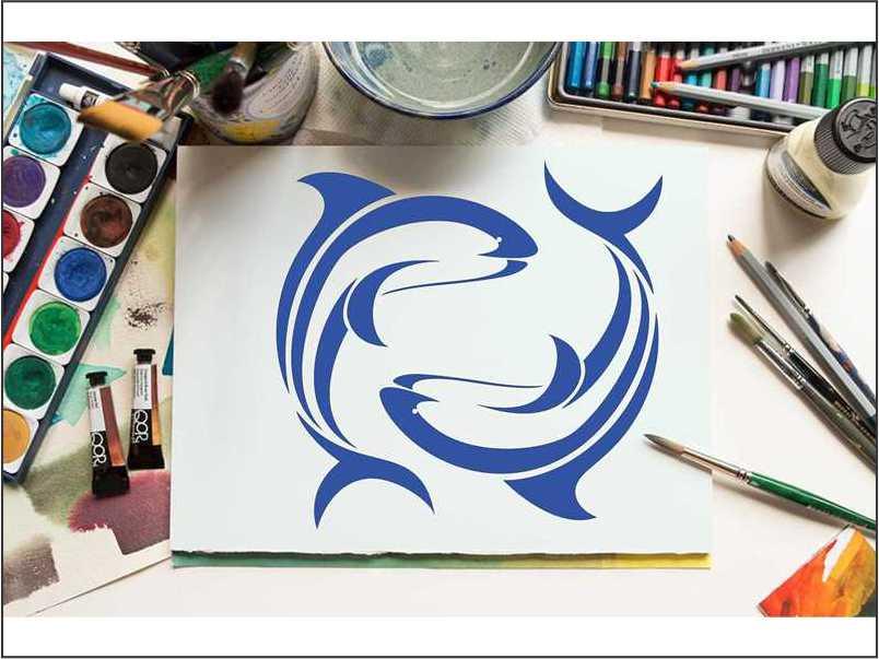 Bottlenose Dolphin Reusable Stencil for Canvas and wall painting - imartdecor.com